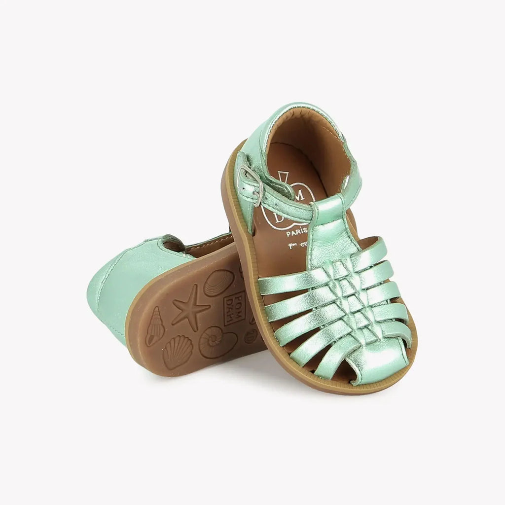Sandales Poppy Pitti Vert D’Eau  Pom D’Api Pom d’Api
