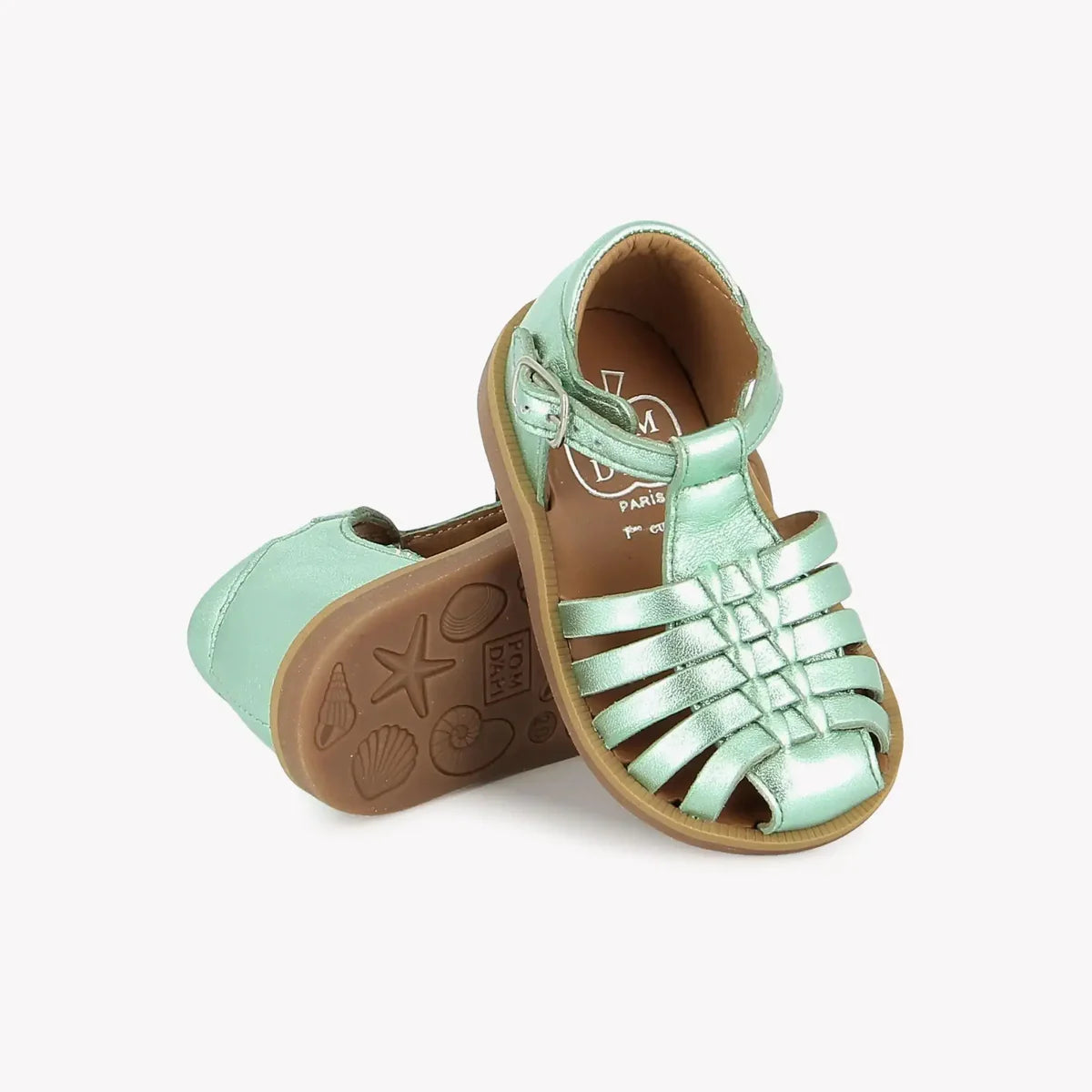 Sandales Poppy Pitti Vert D’Eau  Pom D’Api Pom d’Api