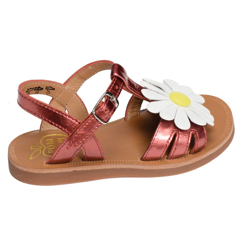 Sandales Plagette Big Flo Pom D’Api Red Poppy Pom d’Api