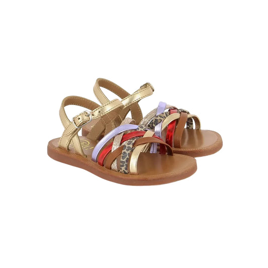 Sandales Plagette Lux Ivory Multi Pom D’Api Cadette