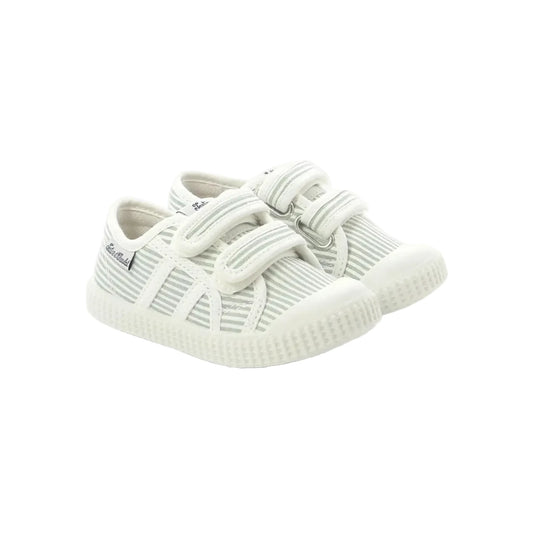 Baskets Toile Stripes Sauge Tartine & Chocolat Tartine et Chocolat