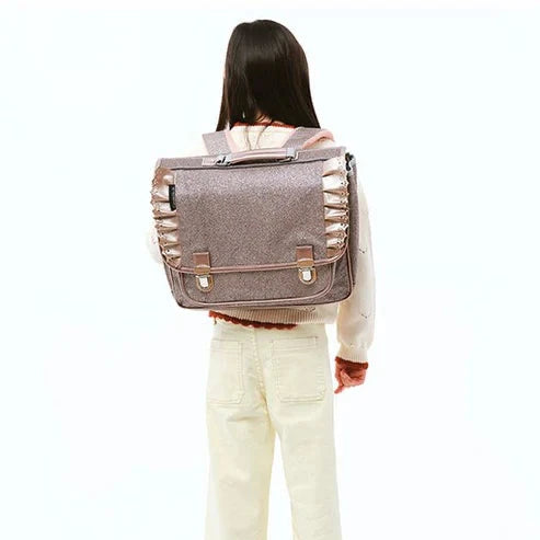 Cartable Moyen Caramel&Cie Froufrous Paillettes Cuivre Caramel&Cie