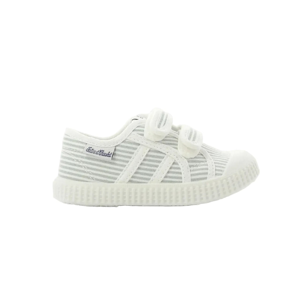 Baskets Toile Stripes Sauge Tartine & Chocolat Tartine et Chocolat
