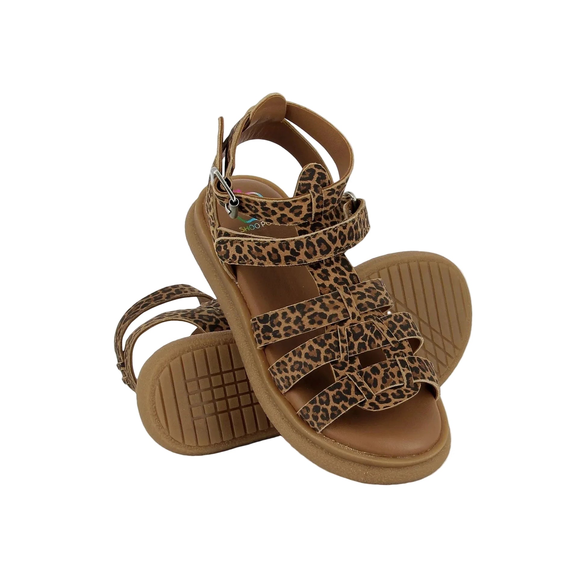 Sandales Shoopom Maximus Top Leopard Camel Shoo pom