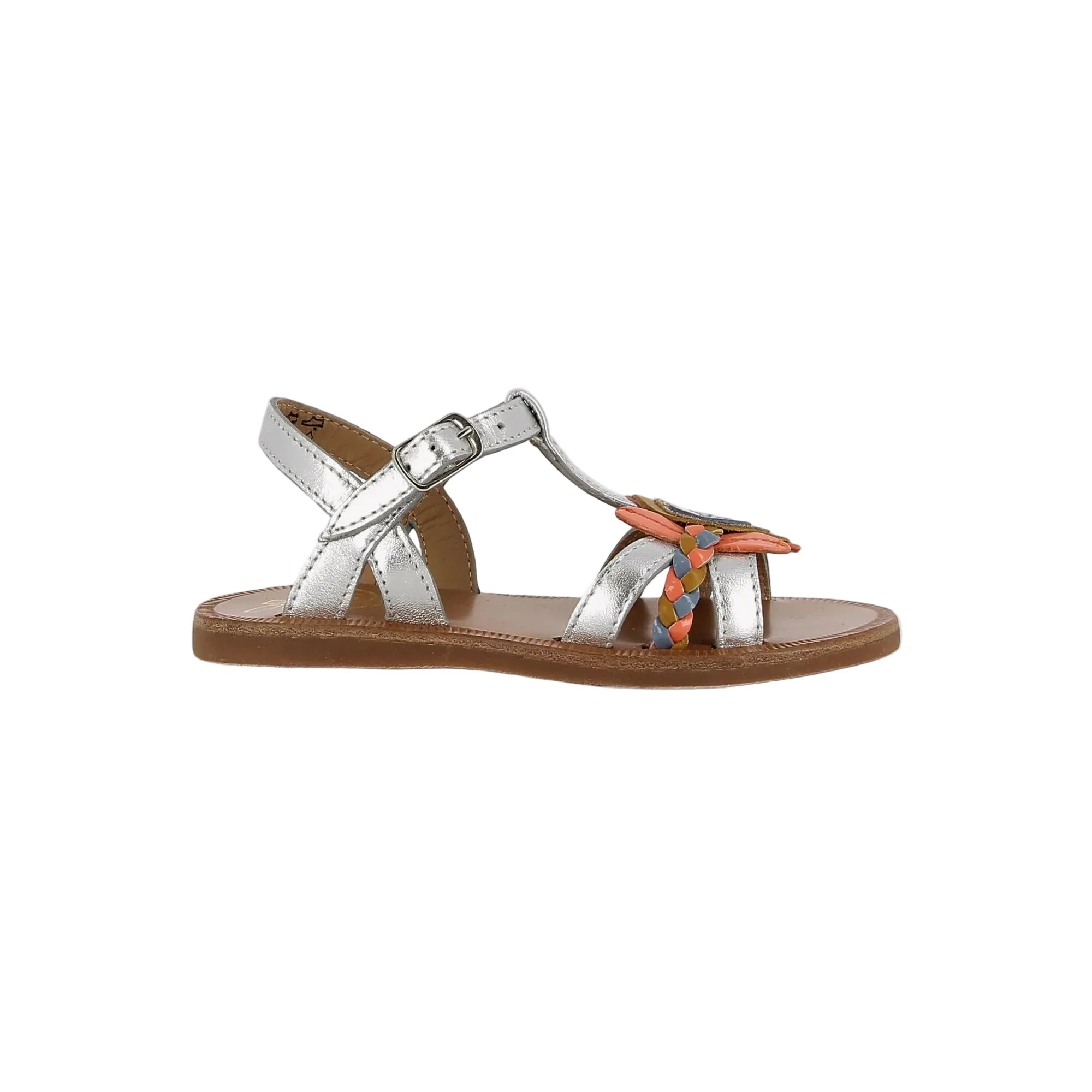 Sandales Plagette Alto Pom D’Api Argent Multi Peps Pom d’Api