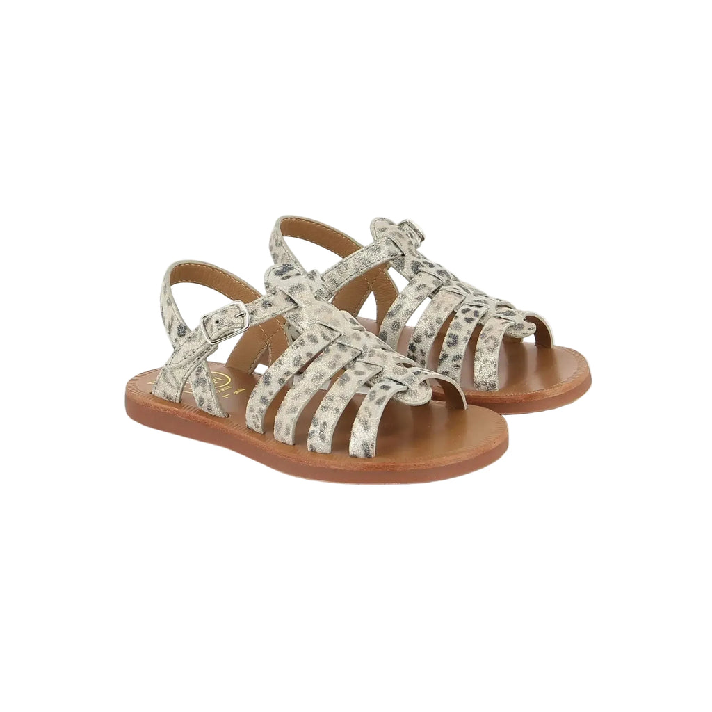 Sandales Plagette Strap Pom D’Api Bianco Platino Pom d’Api