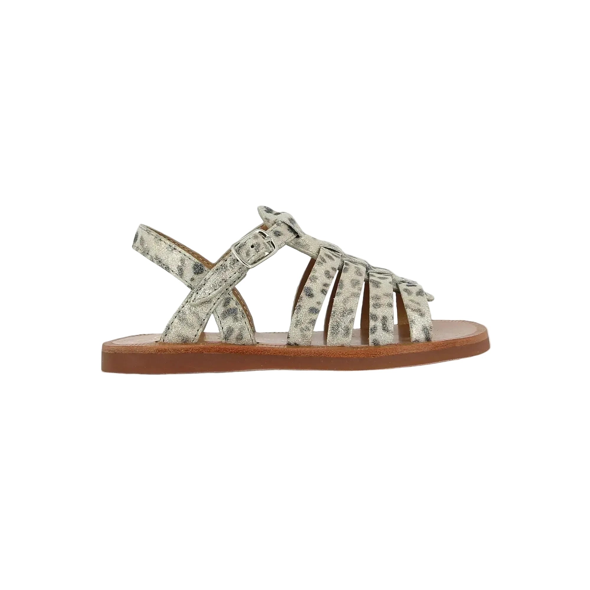 Sandales Plagette Strap Pom D’Api Bianco Platino Pom d’Api
