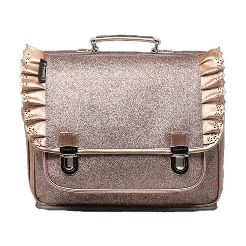 Cartable Moyen Caramel&Cie Froufrous Paillettes Cuivre Caramel&Cie