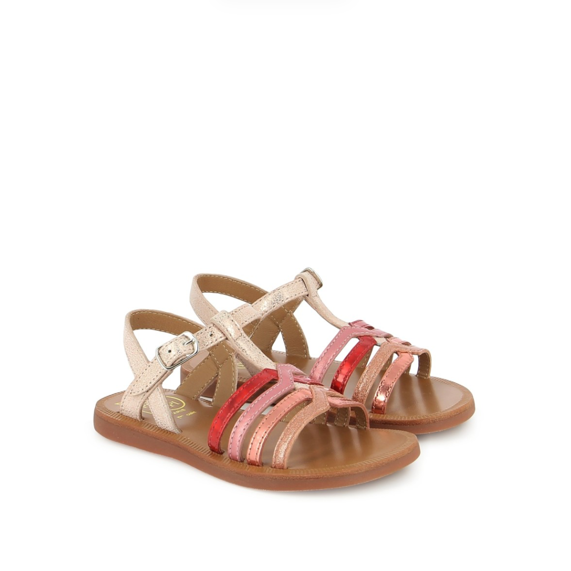 Sandales Plagette New Salome Pom D’Api Nude Rose Orange Pom d’Api