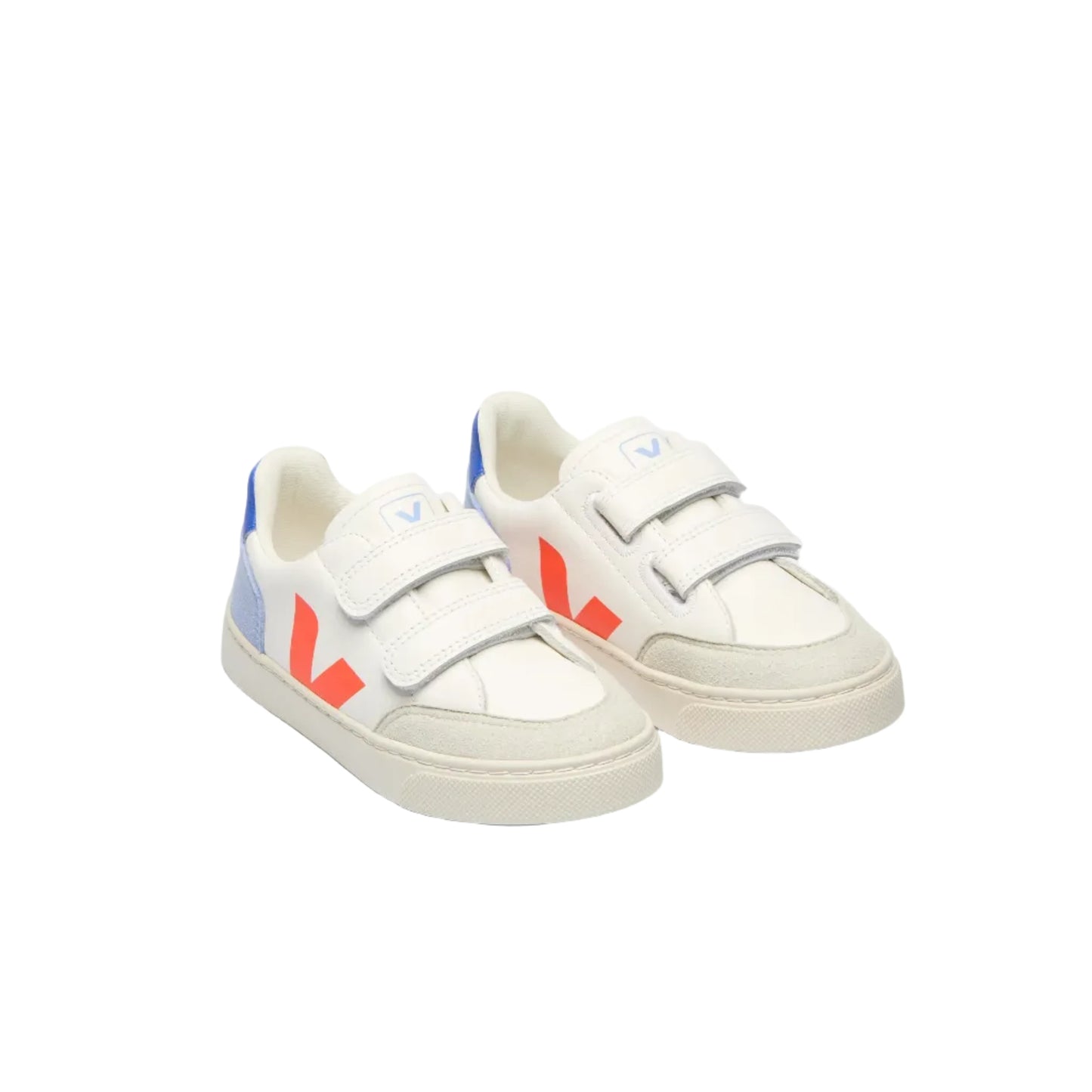 Veja V-12 White Multico Orange Fluo VEJA