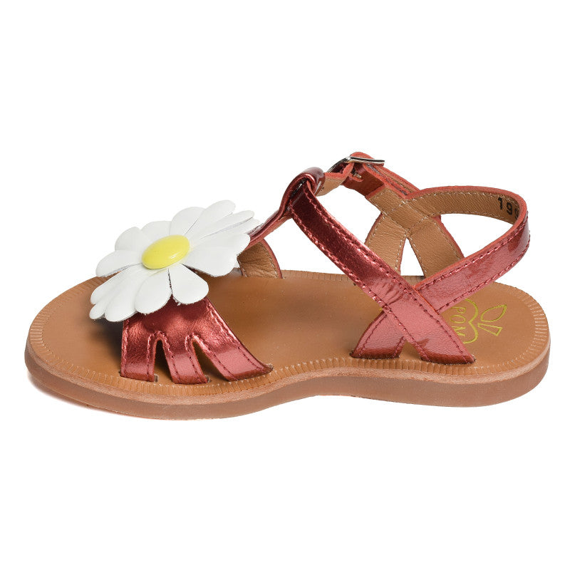 Sandales Plagette Big Flo Pom D’Api Red Poppy Pom d’Api