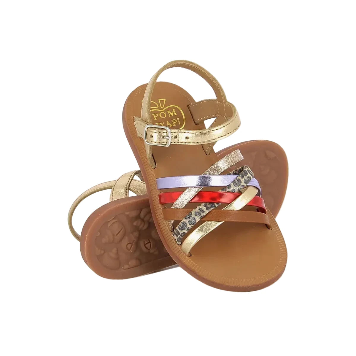 Sandales Plagette Lux Ivory Multi Pom D’Api Cadette