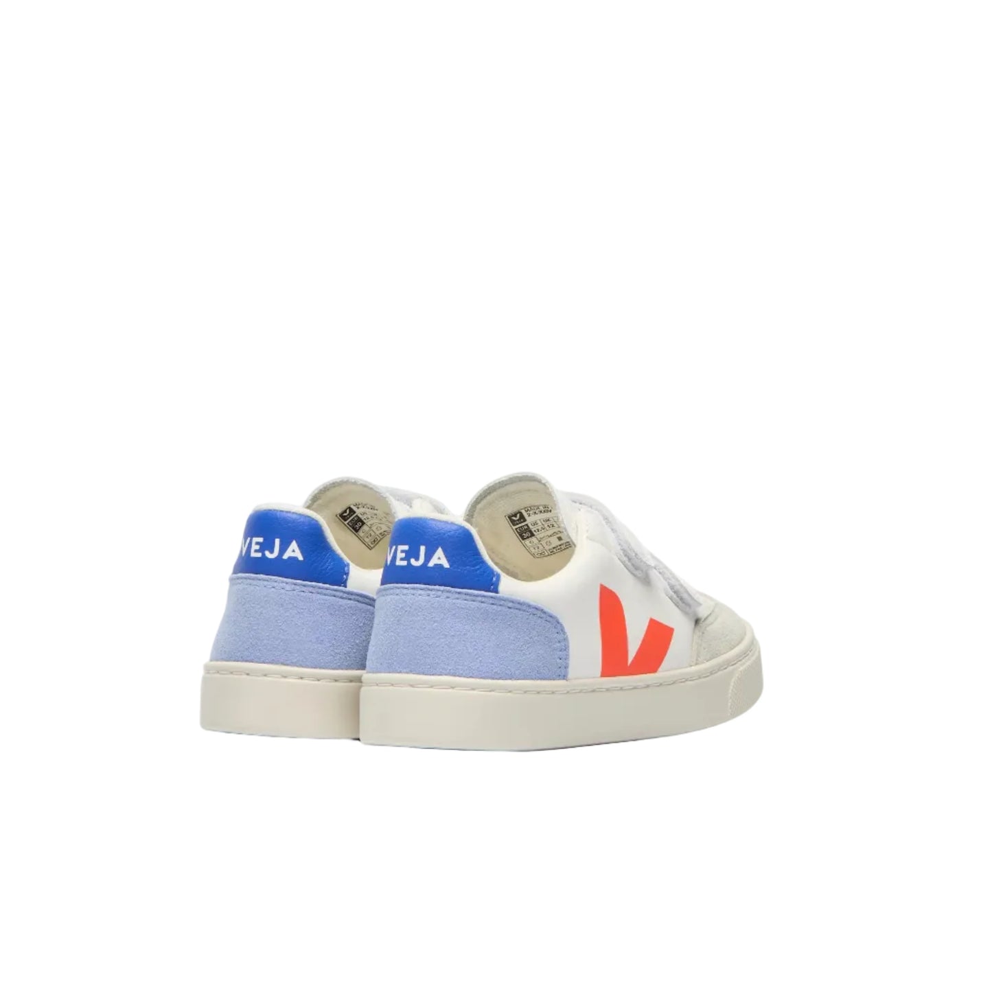 Veja V-12 White Multico Orange Fluo VEJA