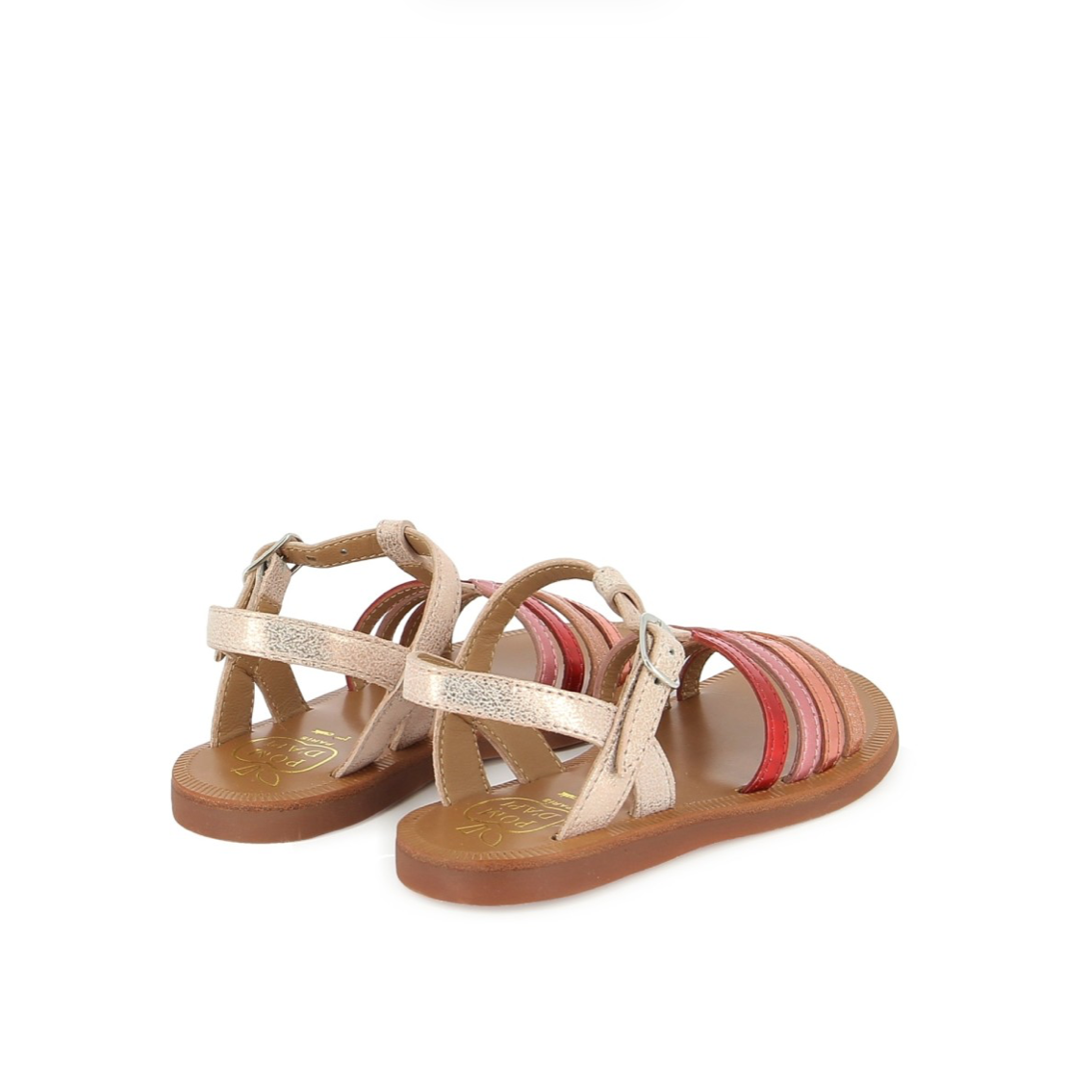 Sandales Plagette New Salome Pom D’Api Nude Rose Orange Pom d’Api