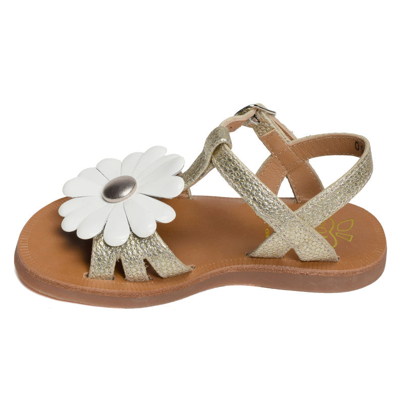 Sandales Plagette Big Flo Pom D’Api Platine Pom d’Api