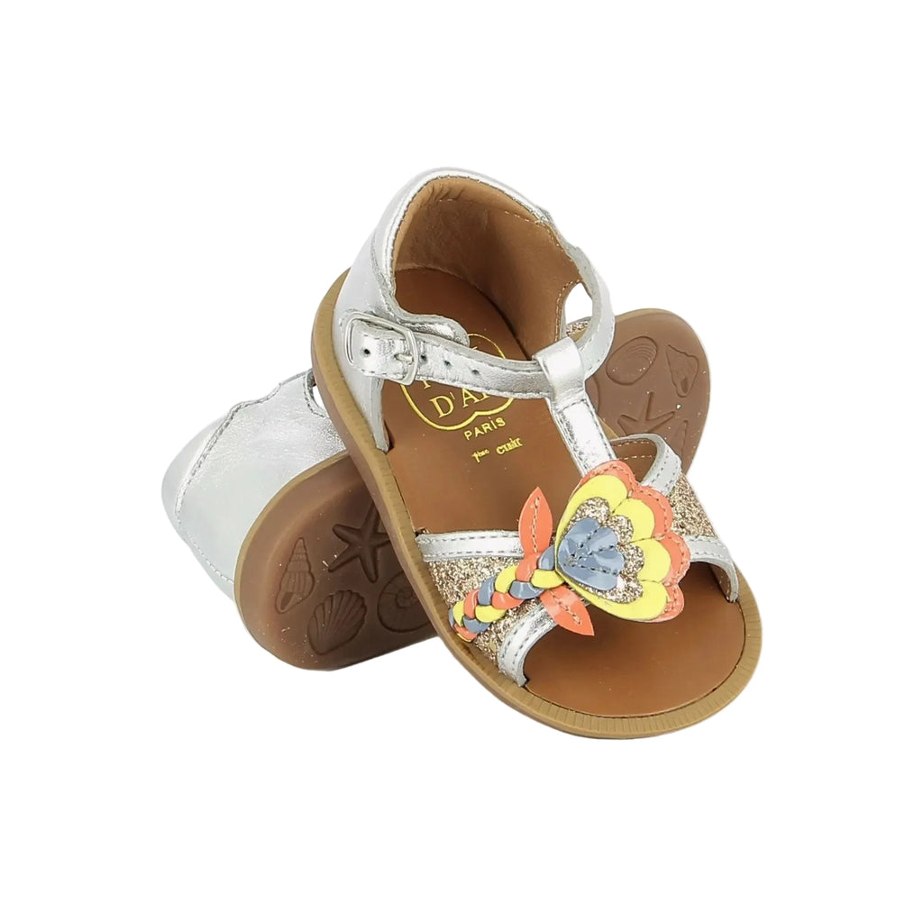 Sandales Poppy Alto Argent Multipeps  Pom D’Api Pom d’Api