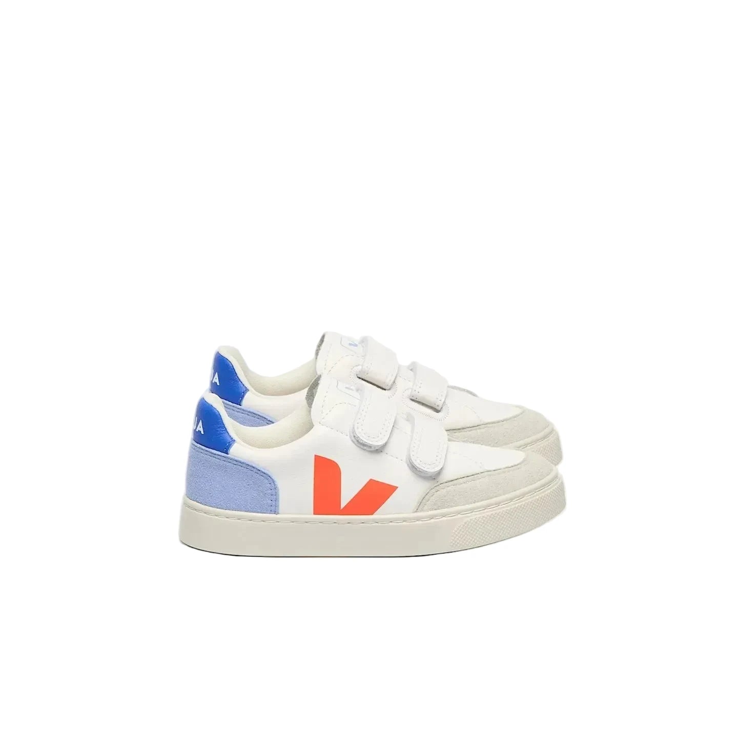 Veja V-12 White Multico Orange Fluo VEJA