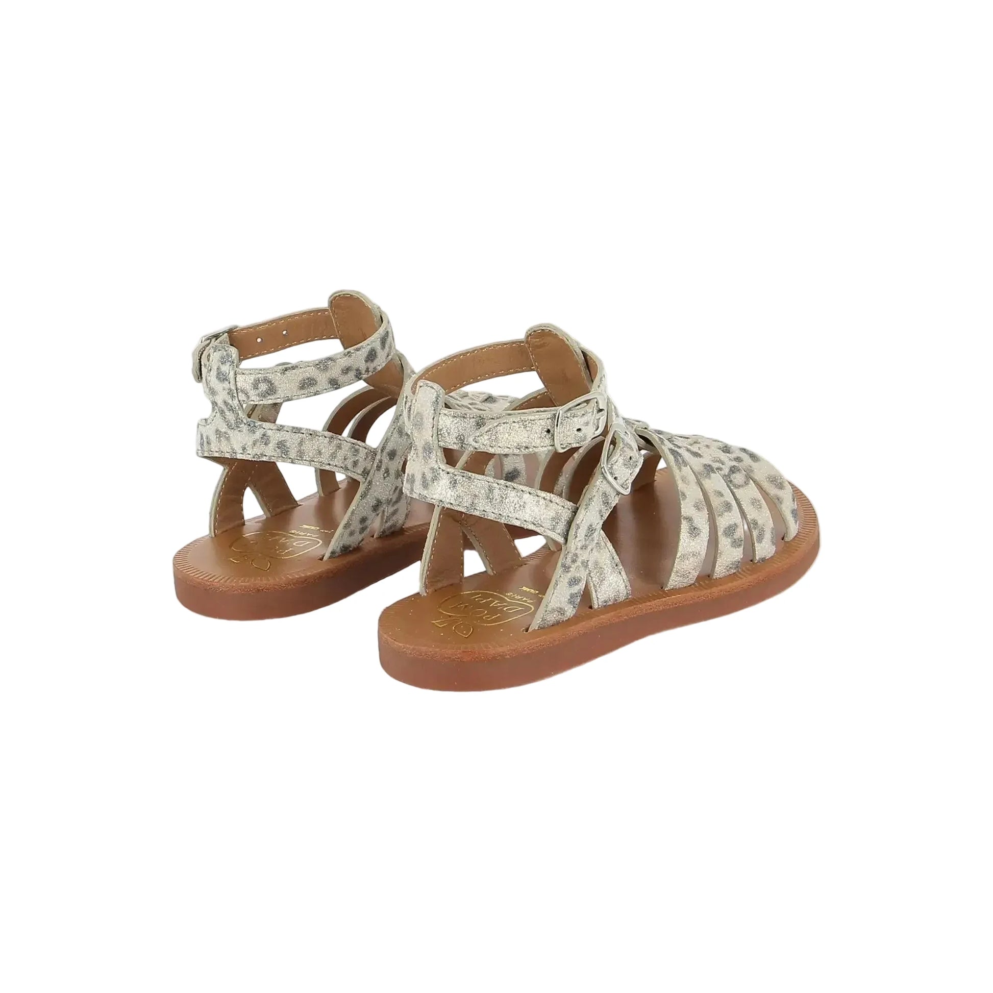 Sandales Plagette Gladiator Pom D’Api Bianco Platino Pom d’Api
