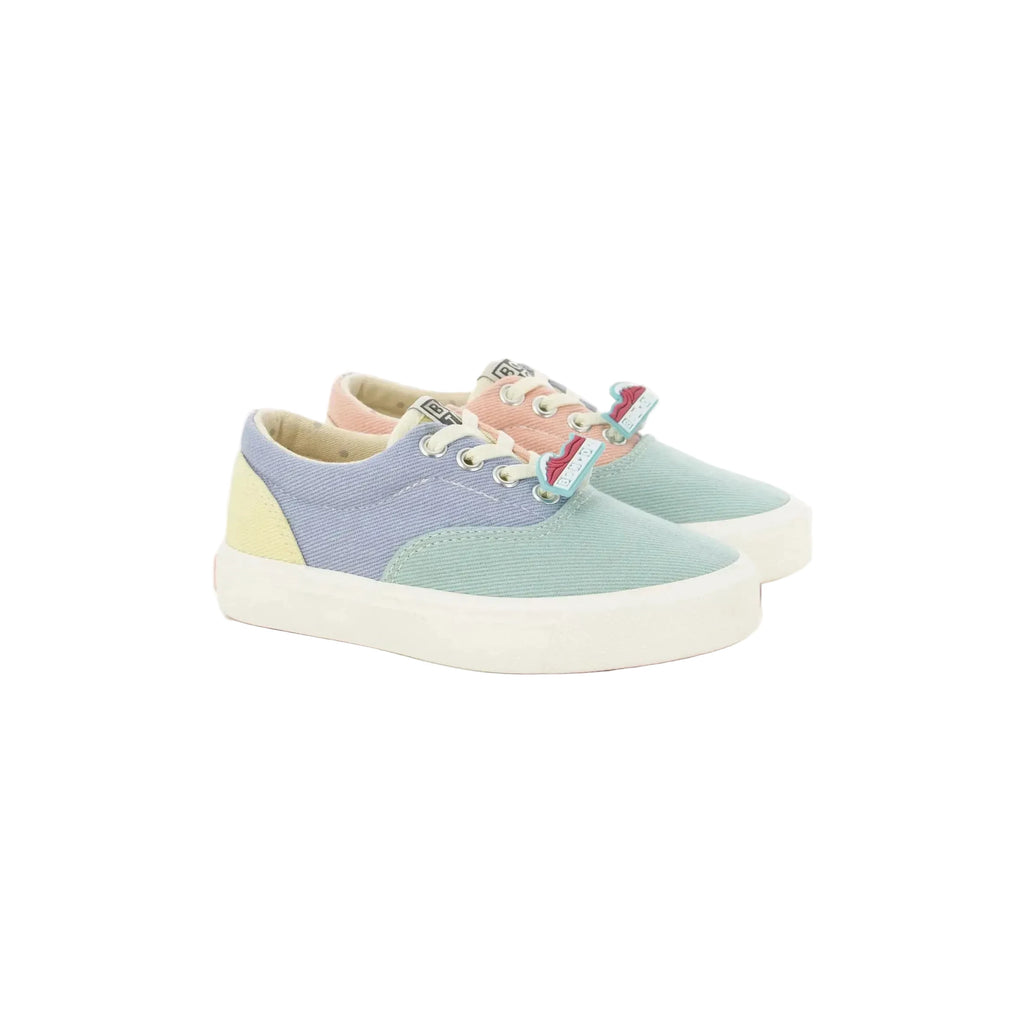 Baskets Skate Elast Rose Blanchi Bonton